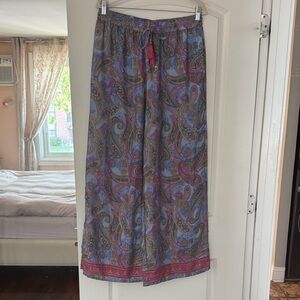 Chelsea & Theodore Multicolor Paisley Flare Pants